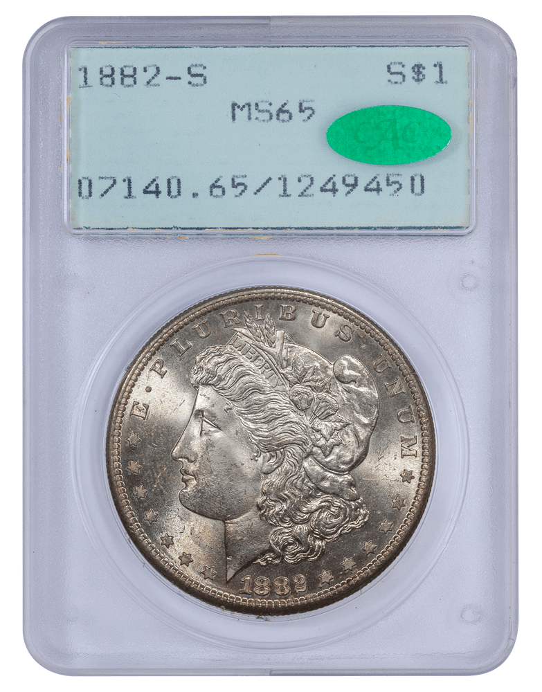 1882-S Morgan Silver Dollar PCGS MS65 CAC Rattler - Endeavor