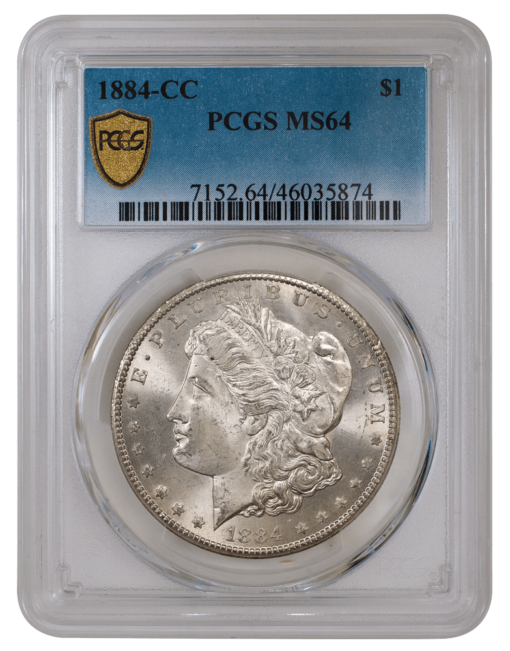 1884-CC Morgan Silver Dollar PCGS MS64