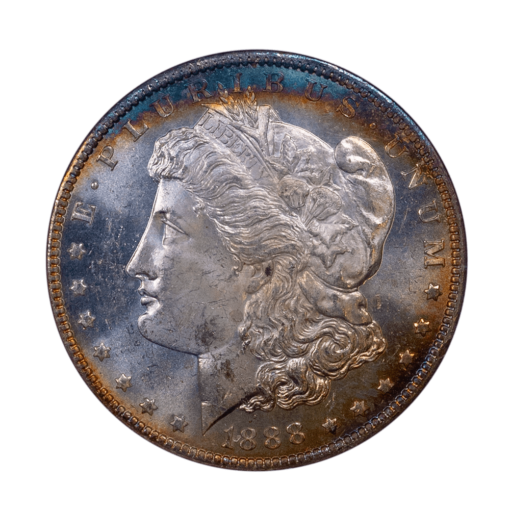 1888-O Morgan Silver Dollar ANACS MS63 PL Soapbox