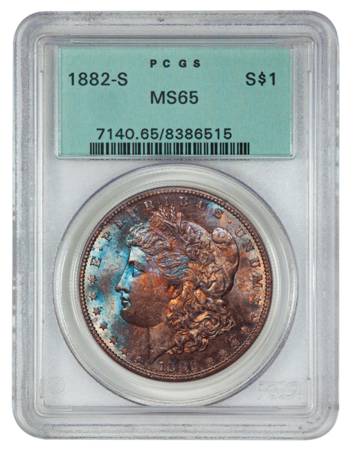 1882-S Morgan Silver Dollar PCGS MS65