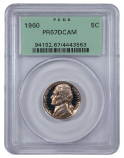 1960 Proof Jefferson Nickel PCGS PR67DCAM OGH