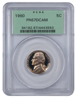 1960 Proof Jefferson Nickel PCGS PR67DCAM OGH