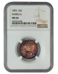 1893 Isabella Commemorative Quarter NGC MS64