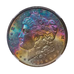 1886 Morgan Silver Dollar NGC MS64★ Toned