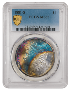 1881-S Morgan Dollar PCGS MS65 Toned