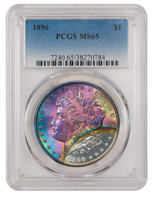 1896 Morgan Dollar PCGS MS65 Toned