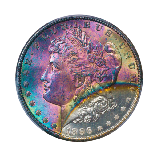 1896 Morgan Dollar PCGS MS65 Toned