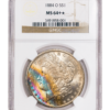 1884-O Morgan Dollar NGC MS64+★ Toned