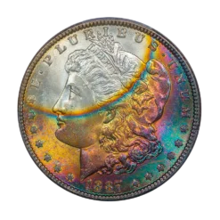 1887 Morgan Silver Dollar PCGS MS66+ Toned