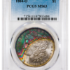 1884-O Morgan Silver Dollar PCGS MS63 (Toned)