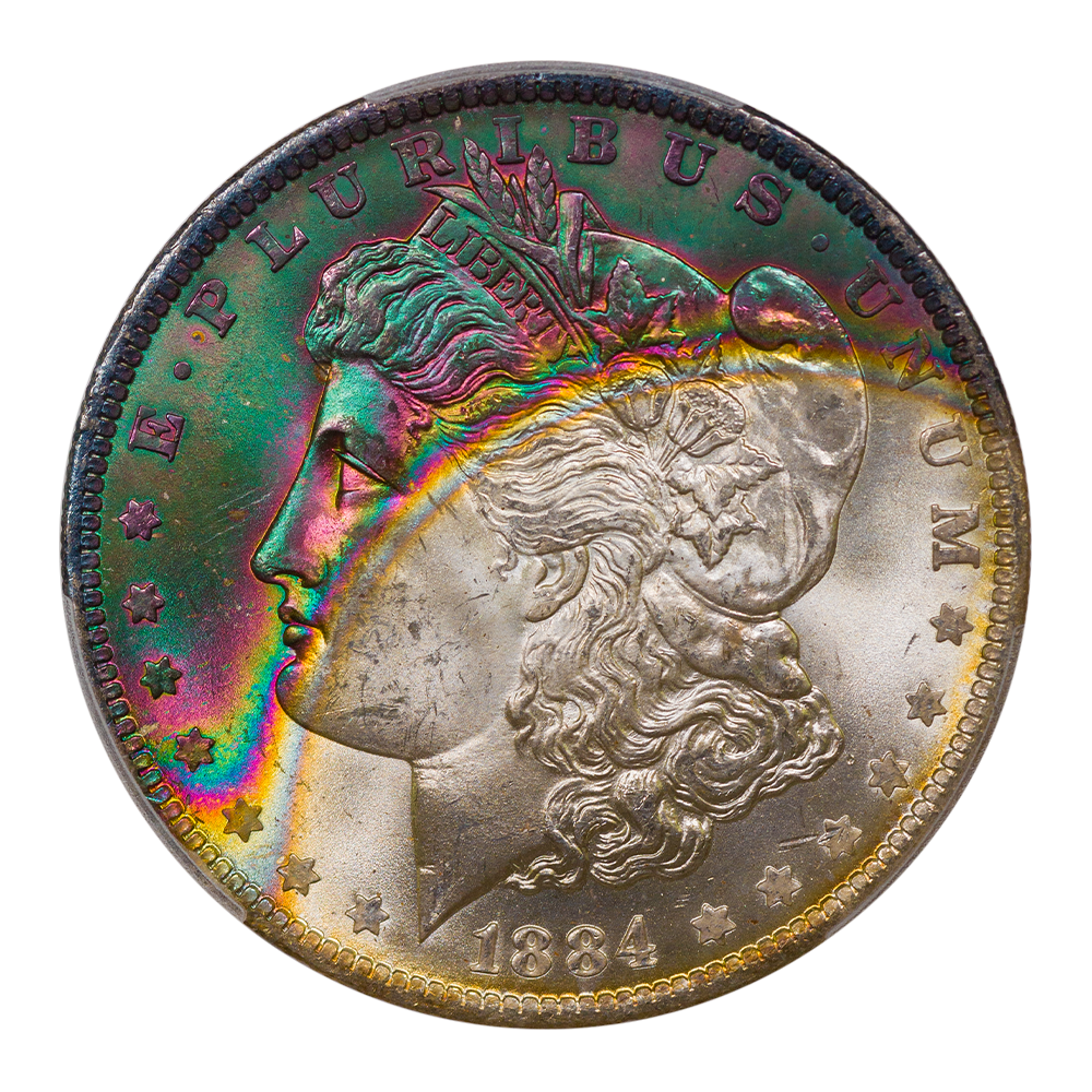 1884-O Morgan Silver Dollar PCGS MS63 (Toned) - Endeavor Numismatics