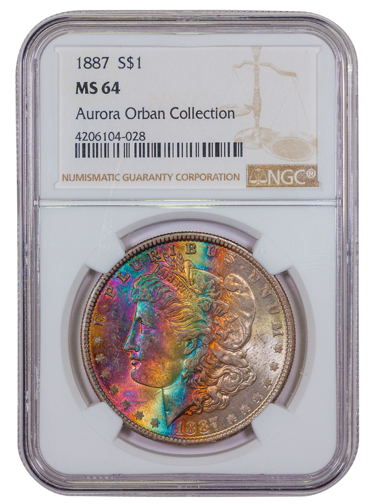 1887 Morgan Silver Dollar NGC MS64 (Toned) - Endeavor Numismatics