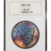 1887 Silver Dollar NGC MS64 (Toned) Old Fatty Holder