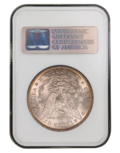 1887 Silver Dollar NGC MS64 (Toned) Old Fatty Holder