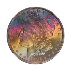 1886 Morgan Silver Dollar NGC MS64★ (Toned)