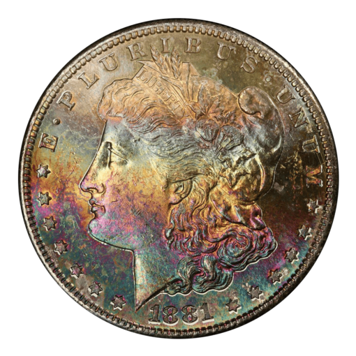 1881-S Morgan Silver Dollar PCGS MS64 Toned