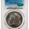 1896 Morgan Silver Dollar PCGS MS65+ CAC Toned