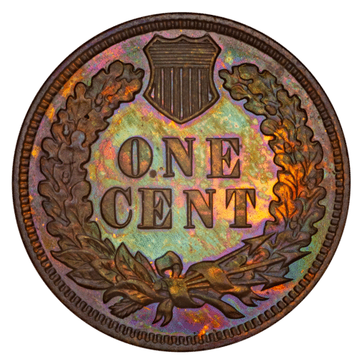 1907 Indian Head Cent NGC PF65BN CAC Toned