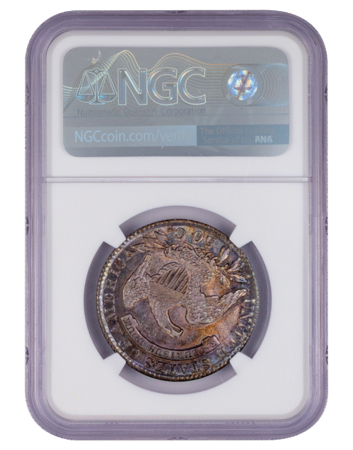 1830 Capped Bust Half NGC AU58 Toned
