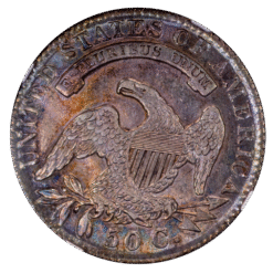 1830 Capped Bust Half NGC AU58 Toned