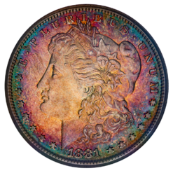 1881-S Morgan Silver Dollar NGC MS65 Toned